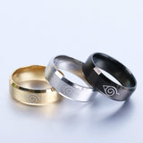 Bague naruto en argent (symbole du village caché konoha)