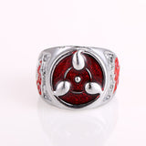 Bague en argent naruto du sharingan