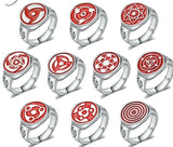 Bagues naruto représentant les Sharingan (kakashi,itachi,sasuke)