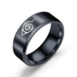 Bague naruto en argent (symbole du village caché konoha)