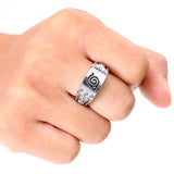 Bague en argent Naruto symbole village caché de Konoha