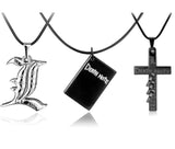 Pendentif en argent Death note (croix,L,death note etc...)