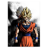 Poster Dragon Ball Z de Goku sous fond de Gohan et Bardock