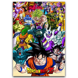 Poster Dragon ball de Goku VS tout ses ennemi