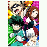 Poster My Hero Academia (Izuku Midoriya,Shoto,Katsuki & Ochako Uraraka)