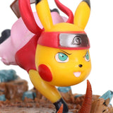 Figurines statuette Pokémon de Pikachu Cosplay Naruto, Sasuke et Sakura
