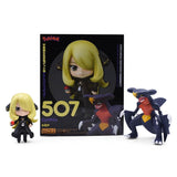 Figurine statuette Pokémon de Cynthia et Carchacrok