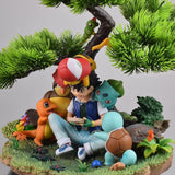 Figurine statuette Pokémon de Sacha & Pikachu