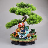 Figurine statuette Pokémon de Sacha & Pikachu