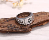 Bague en argent Naruto symbole village caché de Konoha