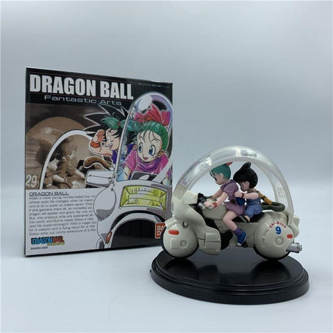 Figurine statuette Dragon Ball Z de 10cm mettant en scène Goku & Bulma 