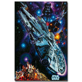 Poster Star Wars de rai et BB-8 dans le désert