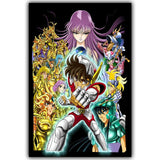 Poster Saint Seiya des chevaliers d’or et la déesse Athéna