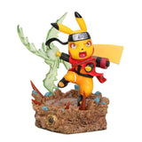 Figurines statuette Pokémon de Pikachu Cosplay Naruto, Sasuke et Sakura