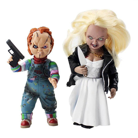 statuette de Chucky & Tiffany avec piece interchangeable